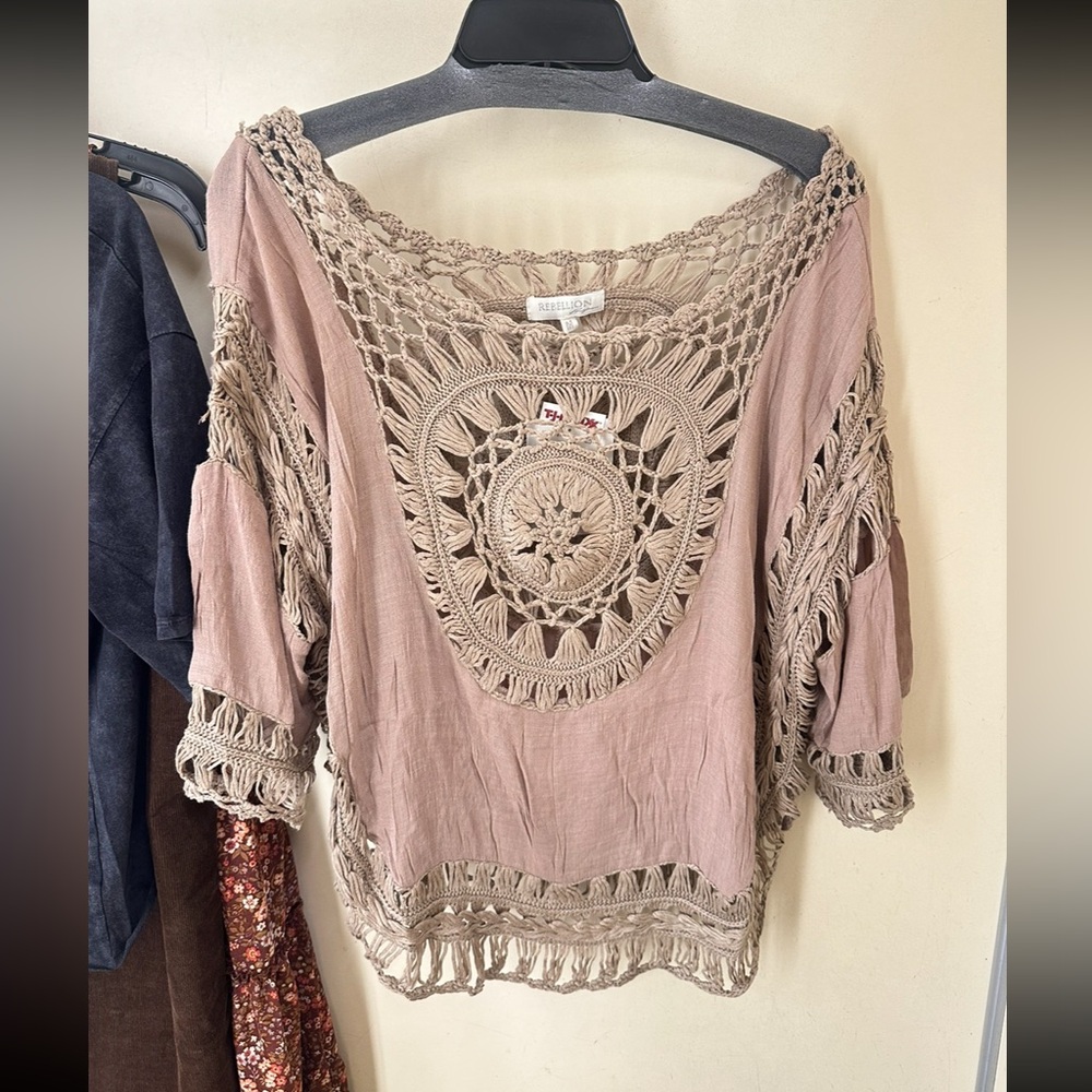 NWT Boho Slouchy Top